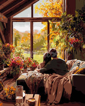 Load image into Gallery viewer, Paint by numbers kit Fall Morning Embrace Figured'Art