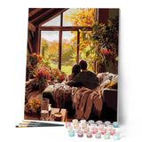 Paint by numbers kit Fall Morning Embrace Figured'Art