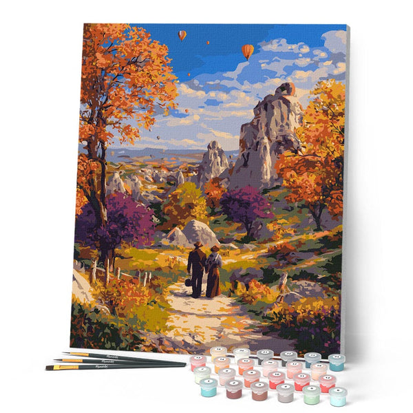 Paint by numbers kit Romantic Fall in Cappadocia Figured'Art