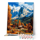 Paint by numbers kit Fall in the Dolomites Figured'Art