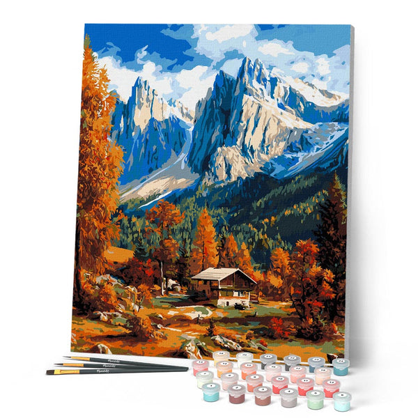 Paint by numbers kit Fall in the Dolomites Figured'Art