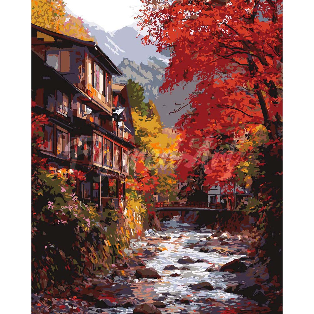 Fall Village in Nikko Japan