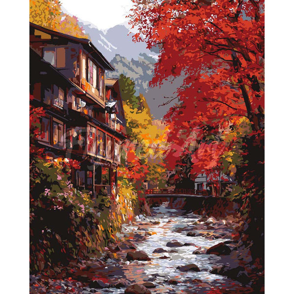 Fall Village in Nikko Japan