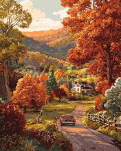 Load image into Gallery viewer, Paint by numbers kit Country Road in Fall Figured'Art