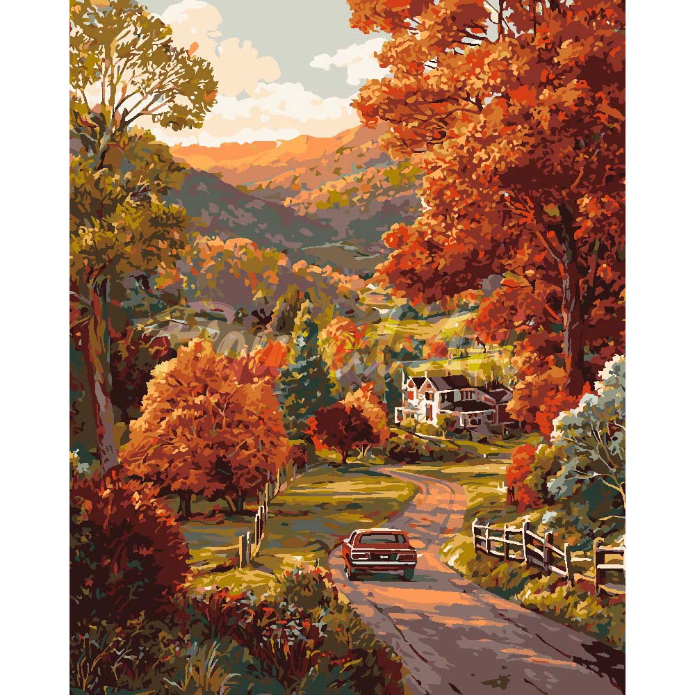 Country Road in Fall