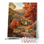 Paint by numbers kit Country Road in Fall Figured'Art