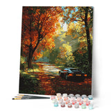 Paint by numbers kit Golden Road Journey Figured'Art