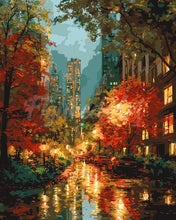 Load image into Gallery viewer, Paint by numbers kit Fall City Lights Figured'Art