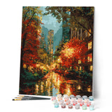 Paint by numbers kit Fall City Lights Figured'Art