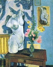 Load image into Gallery viewer, Paint by numbers kit Plaster Torso with Bouquet of Flowers - Matisse Figured'Art