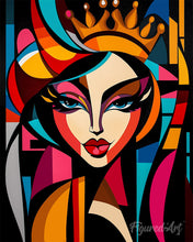 Load image into Gallery viewer, Paint by numbers kit for adults Bold Abstract Queen Figured'Art