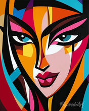 Load image into Gallery viewer, Paint by numbers kit for adults Bold Abstract Face Figured'Art