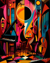 Load image into Gallery viewer, Paint by numbers kit Bold Abstract Jazz Club Figured'Art