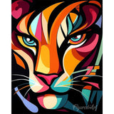 Paint by numbers kit Bold Abstract Tiger 1 Figured'Art