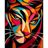 Paint by numbers kit Bold Abstract Tiger 2 Figured'Art