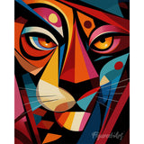 Paint by numbers kit Bold Abstract Tiger 3 Figured'Art