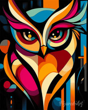 Load image into Gallery viewer, Paint by numbers kit Bold Abstract Owl Figured'Art