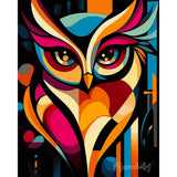 Paint by numbers kit Bold Abstract Owl Figured'Art
