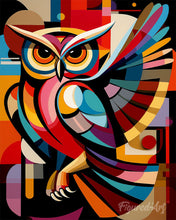 Load image into Gallery viewer, Paint by numbers kit Bold Abstract Night Owl Figured'Art
