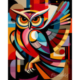 Paint by numbers kit Bold Abstract Night Owl Figured'Art