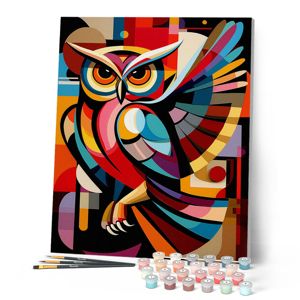 Bold Abstract Night Owl