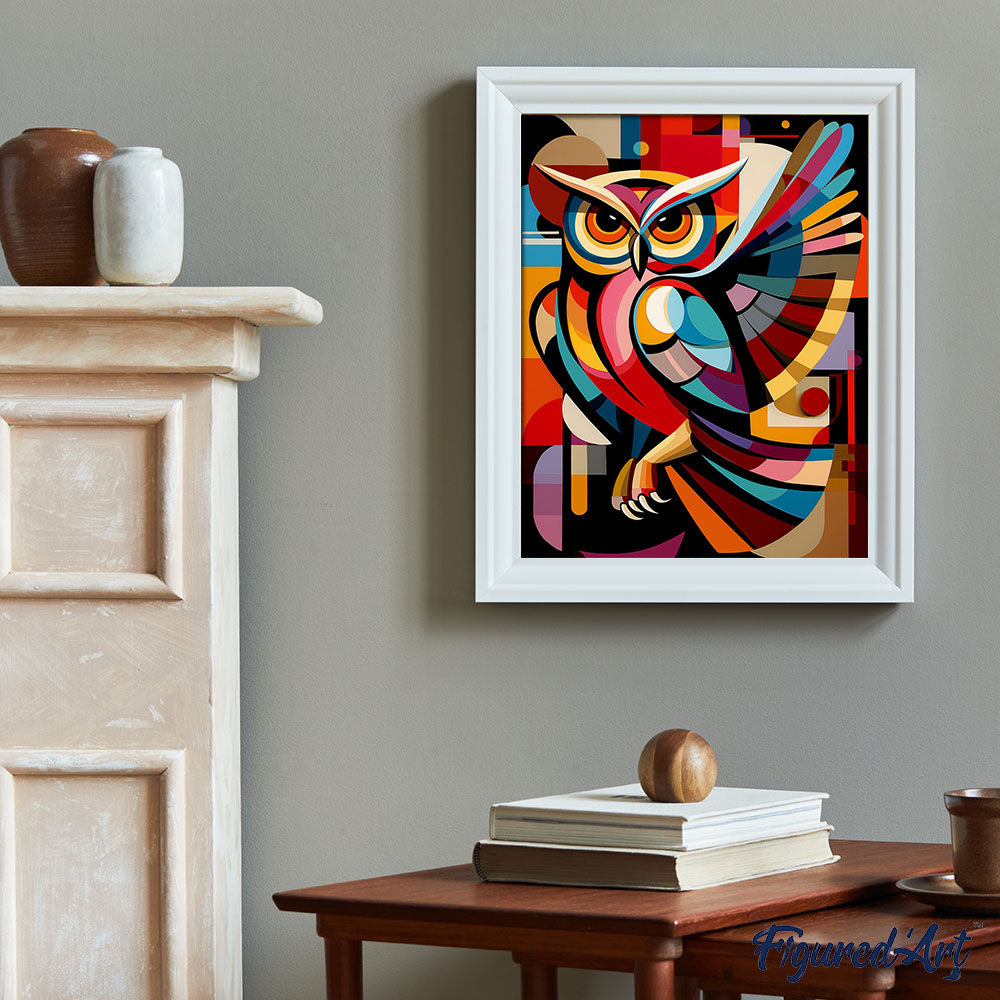 Bold Abstract Night Owl