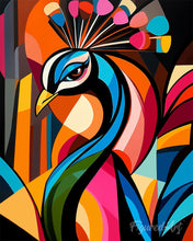 Load image into Gallery viewer, Paint by numbers kit Bold Abstract Peacock 1 Figured'Art