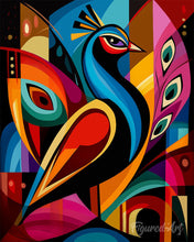 Load image into Gallery viewer, Paint by numbers kit Bold Abstract Peacock 2 Figured'Art