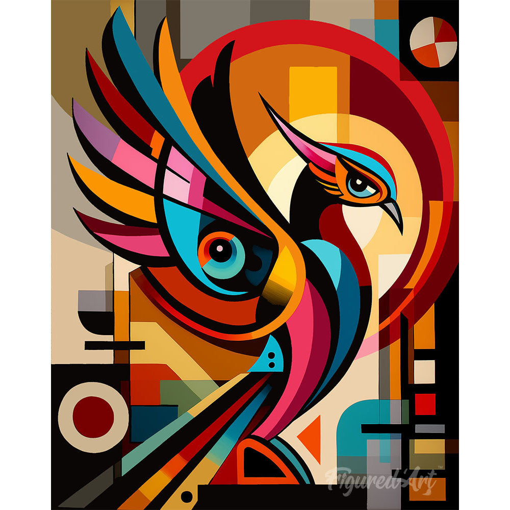 Paint by numbers kit Bold Abstract Phoenix Figured'Art