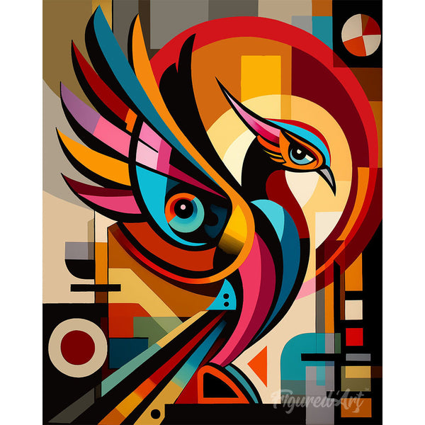 Paint by numbers kit Bold Abstract Phoenix Figured'Art