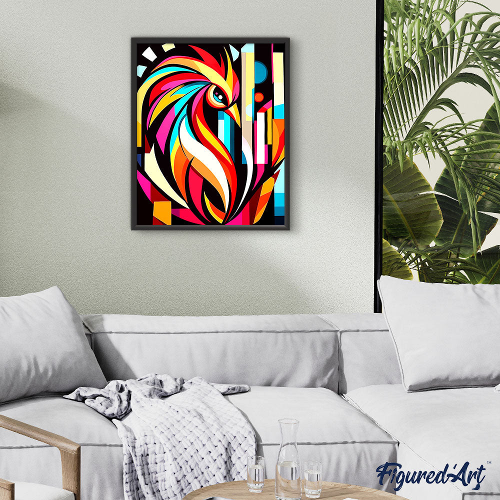 Bold Abstract Rooster