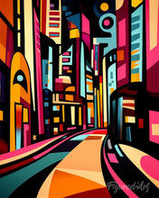 Load image into Gallery viewer, Paint by numbers kit Bold Abstract Urban Street Figured'Art
