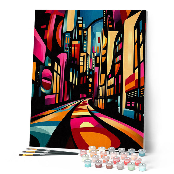 Bold Abstract Night City