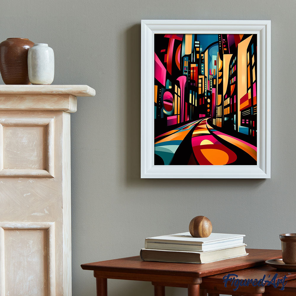 Bold Abstract Night City