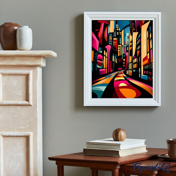 Bold Abstract Night City