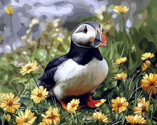 Load image into Gallery viewer, Paint by numbers kit Puffin spring blooms Figured'Art