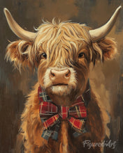 Load image into Gallery viewer, Paint by numbers kit Highland Cow Gentleman Figured'Art