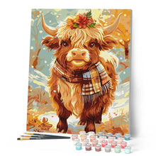 Load image into Gallery viewer, Highland Cow Autumn Charm
