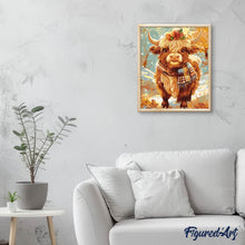 Load image into Gallery viewer, Highland Cow Autumn Charm