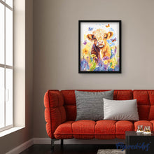 Load image into Gallery viewer, Highland Cow with Butterflies