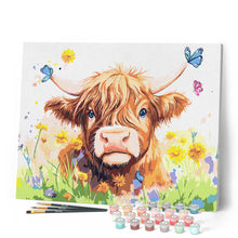 Load image into Gallery viewer, Highland cow Spring Portrait
