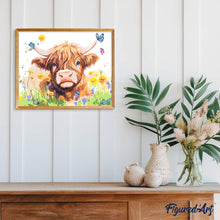 Load image into Gallery viewer, Highland cow Spring Portrait