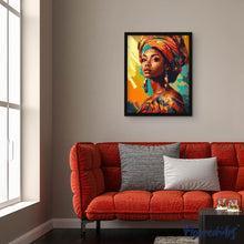 Load image into Gallery viewer, Woman with Colorful Headwrap