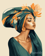 Load image into Gallery viewer, Paint by numbers kit Woman with Floral Headwrap Figured'Art