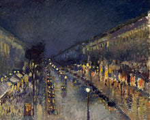Load image into Gallery viewer, Paint by numbers kit Boulevard Montmartre, Night Effect - Pissarro Figured'Art