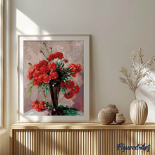 Load image into Gallery viewer, Carnations in a silver vase - Abbott Fuller Graves