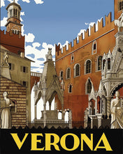Load image into Gallery viewer, Paint by numbers kit Verona Vintage Poster Figured'Art