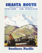 Load image into Gallery viewer, Paint by numbers kit Shasta Route Vintage Poster Figured'Art