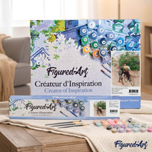 Load image into Gallery viewer, Romantic Bicycle Lesson Vintage Painting