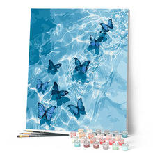 Load image into Gallery viewer, Blue Butterflies on Water